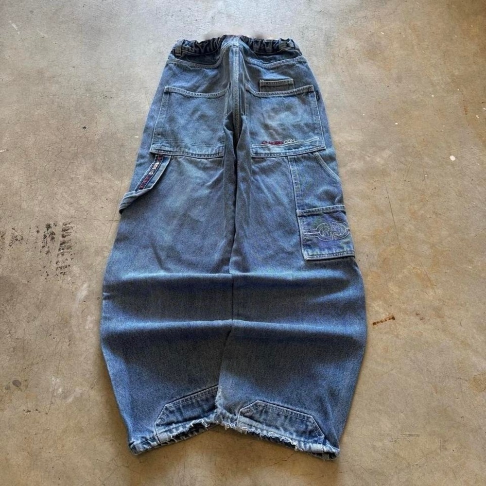 Baggy Cyborg Carpenter Wide Leg Jnco Styl Denim Y2k Vintage Jeans - 28"